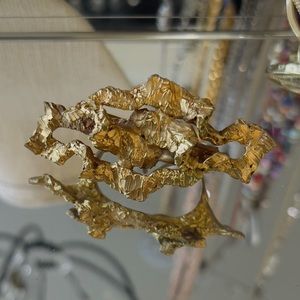 Double Finger Brass Ring sz 7